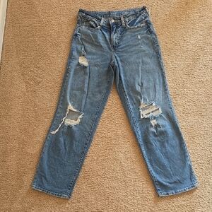 Old Navy Blue Distressed Boyfriend Jeans